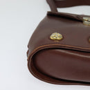 Salvatore Ferragamo Shoulder Bag Leather Bordeaux Gold Auth bs27827-8