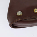 Salvatore Ferragamo Shoulder Bag Leather Bordeaux Gold Auth bs27827-16