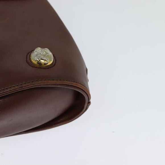 Salvatore Ferragamo Shoulder Bag Leather Bordeaux Gold Auth bs27827