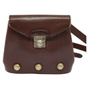 Salvatore Ferragamo Shoulder Bag Leather Bordeaux Gold Auth bs27827-13