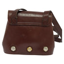 Salvatore Ferragamo Shoulder Bag Leather Bordeaux Gold Auth bs27827-2