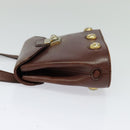 Salvatore Ferragamo Shoulder Bag Leather Bordeaux Gold Auth bs27827-3