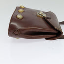 Salvatore Ferragamo Shoulder Bag Leather Bordeaux Gold Auth bs27827-4