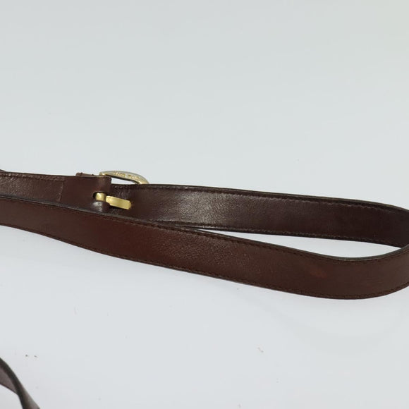 Salvatore Ferragamo Shoulder Bag Leather Bordeaux Gold Auth bs27827