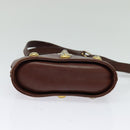 Salvatore Ferragamo Shoulder Bag Leather Bordeaux Gold Auth bs27827-5