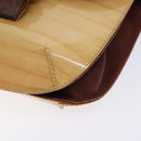 Salvatore Ferragamo Gancini Shoulder Bag Enamel Beige Gold Auth bs27828-14