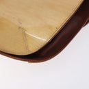 Salvatore Ferragamo Gancini Shoulder Bag Enamel Beige Gold Auth bs27828-16