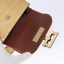 Salvatore Ferragamo Gancini Shoulder Bag Enamel Beige Gold Auth bs27828-10