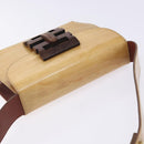 Salvatore Ferragamo Gancini Shoulder Bag Enamel Beige Gold Auth bs27828-6