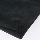 Salvatore Ferragamo Vala Shoulder Bag Suede Navy Gold Auth bs27829-9