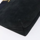 Salvatore Ferragamo Vala Shoulder Bag Suede Navy Gold Auth bs27829-14