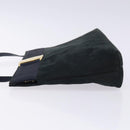 Salvatore Ferragamo Vala Shoulder Bag Suede Navy Gold Auth bs27829-4