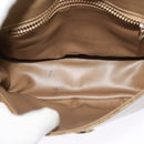 CELINE Macadam Canvas Shoulder Bag Beige Gold Auth bs27831-10