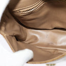 CELINE Macadam Canvas Shoulder Bag Beige Gold Auth bs27831-21