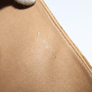 CELINE Macadam Canvas Shoulder Bag Beige Gold Auth bs27831-12