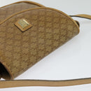 CELINE Macadam Canvas Shoulder Bag Beige Gold Auth bs27831-6