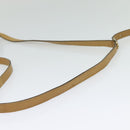 CELINE Macadam Canvas Shoulder Bag Beige Gold Auth bs27831-7