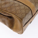 CELINE Macadam Canvas Hand Bag PVC Beige Gold Auth bs27832-16