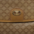 CELINE Macadam Canvas Hand Bag PVC Beige Gold Auth bs27832-17