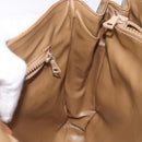 CELINE Macadam Canvas Hand Bag PVC Beige Gold Auth bs27832-20