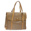 CELINE Macadam Canvas Hand Bag PVC Beige Gold Auth bs27832-1