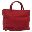 PRADA Tote Bag Nylon Red Silver Auth bs27835-1