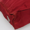 PRADA Tote Bag Nylon Red Silver Auth bs27835-14
