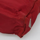 PRADA Tote Bag Nylon Red Silver Auth bs27835-15