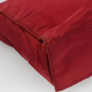 PRADA Tote Bag Nylon Red Silver Auth bs27835-16