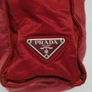 PRADA Tote Bag Nylon Red Silver Auth bs27835-17
