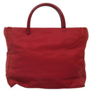 PRADA Tote Bag Nylon Red Silver Auth bs27835-13