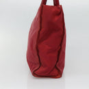 PRADA Tote Bag Nylon Red Silver Auth bs27835-4