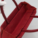 PRADA Tote Bag Nylon Red Silver Auth bs27835-6