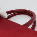 PRADA Tote Bag Nylon Red Silver Auth bs27835-8