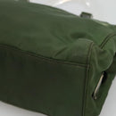 PRADA Tote Bag Nylon Khaki Silver Auth bs27836-16