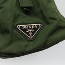 PRADA Tote Bag Nylon Khaki Silver Auth bs27836-18