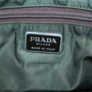 PRADA Tote Bag Nylon Khaki Silver Auth bs27836-20