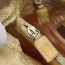 PRADA Tote Bag Nylon Beige Silver Auth bs27837-18