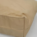 PRADA Tote Bag Nylon Beige Silver Auth bs27839-15
