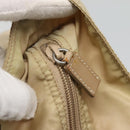 PRADA Tote Bag Nylon Beige Silver Auth bs27839-10