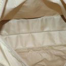 PRADA Tote Bag Nylon Beige Silver Auth bs27839-11