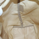 PRADA Tote Bag Nylon Beige Silver Auth bs27839-19
