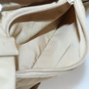 PRADA Tote Bag Nylon Beige Silver Auth bs27839-20