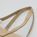 PRADA Tote Bag Nylon Beige Silver Auth bs27839-8