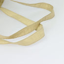 PRADA Tote Bag Nylon Leather Beige Silver Auth bs27840-7