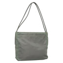 PRADA Tote Bag Nylon Khaki Silver Auth bs27841-1