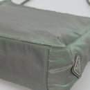 PRADA Tote Bag Nylon Khaki Silver Auth bs27841-12