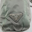 PRADA Tote Bag Nylon Khaki Silver Auth bs27841-14