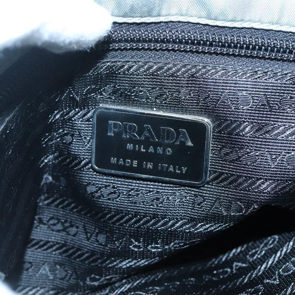 PRADA Tote Bag Nylon Khaki Silver Auth bs27841