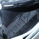 PRADA Tote Bag Nylon Khaki Silver Auth bs27841-17